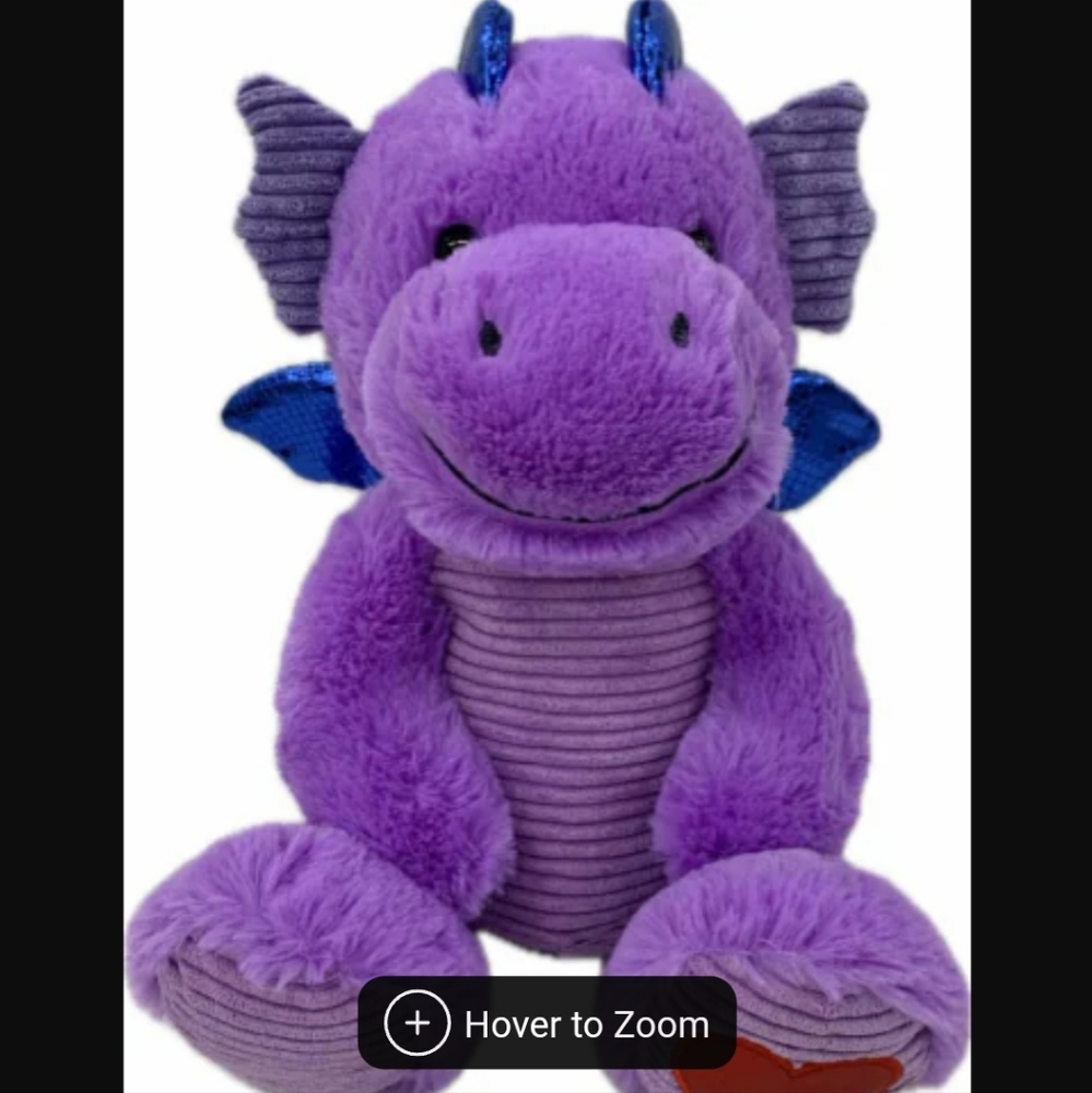  Holiday Home 11" Purple Dragon Plush Toy